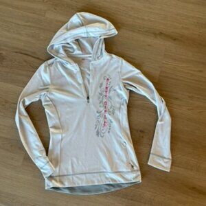 ** Alo Yoga Running Hoodie Women's Small Dirty Girl Logo Cool Fit